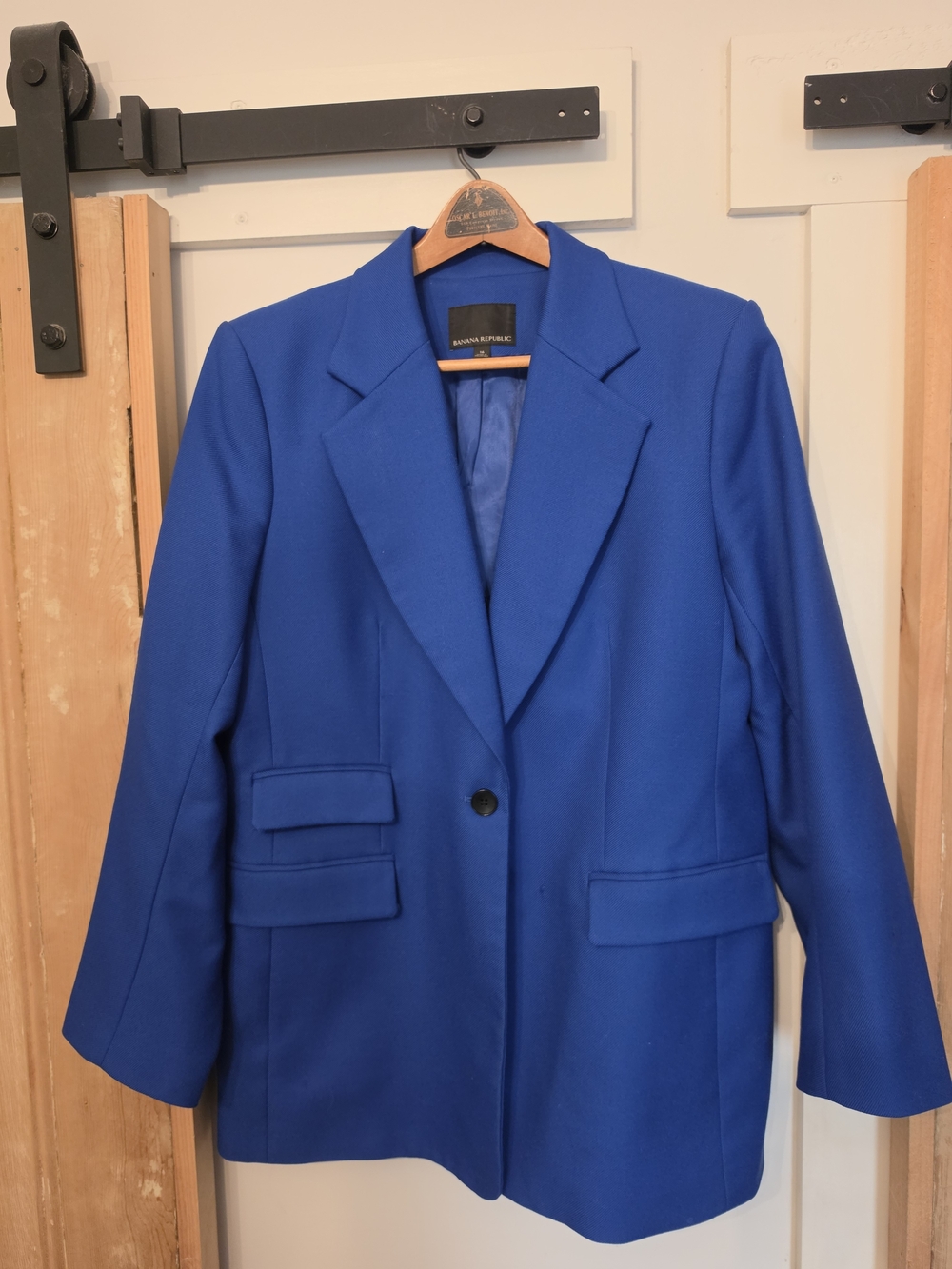 Banana Republic Women's Cobalt Blue Single-Button Blazer (16)